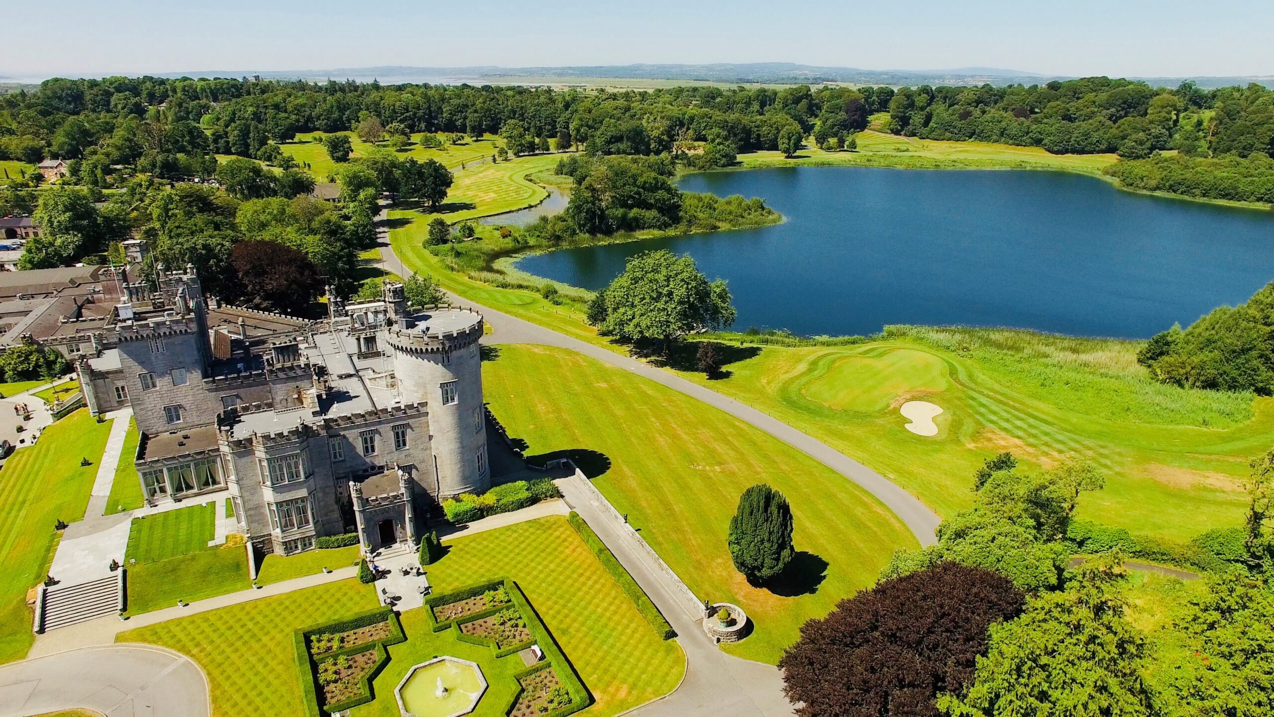 Dromoland Castle Hotel, County Clare, Ireland - luxurious castle hotel with stunning gardens and lake views