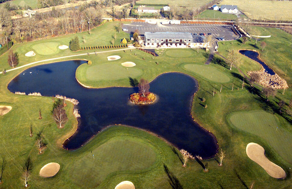 Aerial view of Killeen Golf Course in Killarney, Ireland.